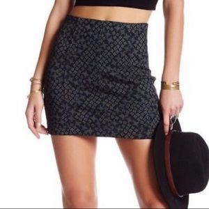Free People Printed Modern Femme Mini Skirt